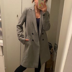 ZARA GREY LONG COAT
